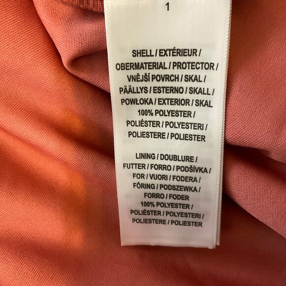 Adrianna Papell Sequined Mini Sheath Cocktail Dress Colorful Coral Pink Size 8 - Picture 9 of 12